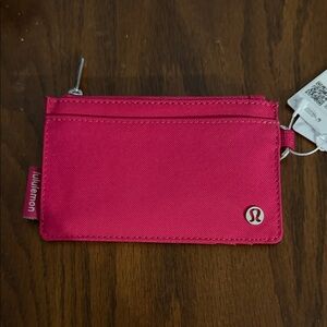lululemon athletica Hot Pink Card Zip Wallet